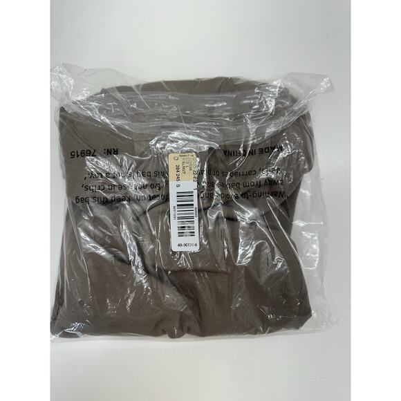 The Tog Shop Womens Shirt Size Large Brown Long Sleeve Mock Neck Cotton - Picture 11 of 12